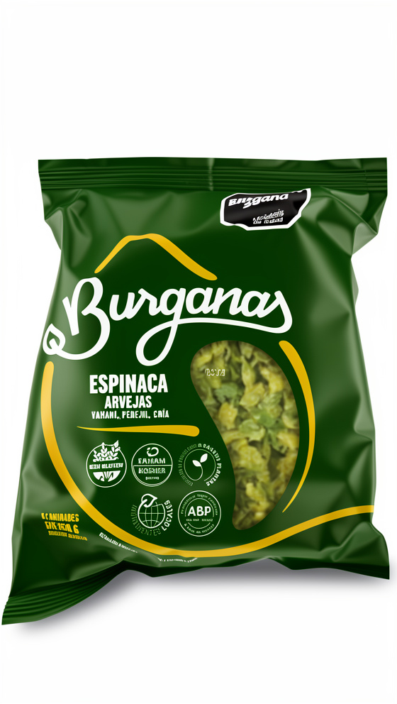 Burgana Espinaca y Arvejas