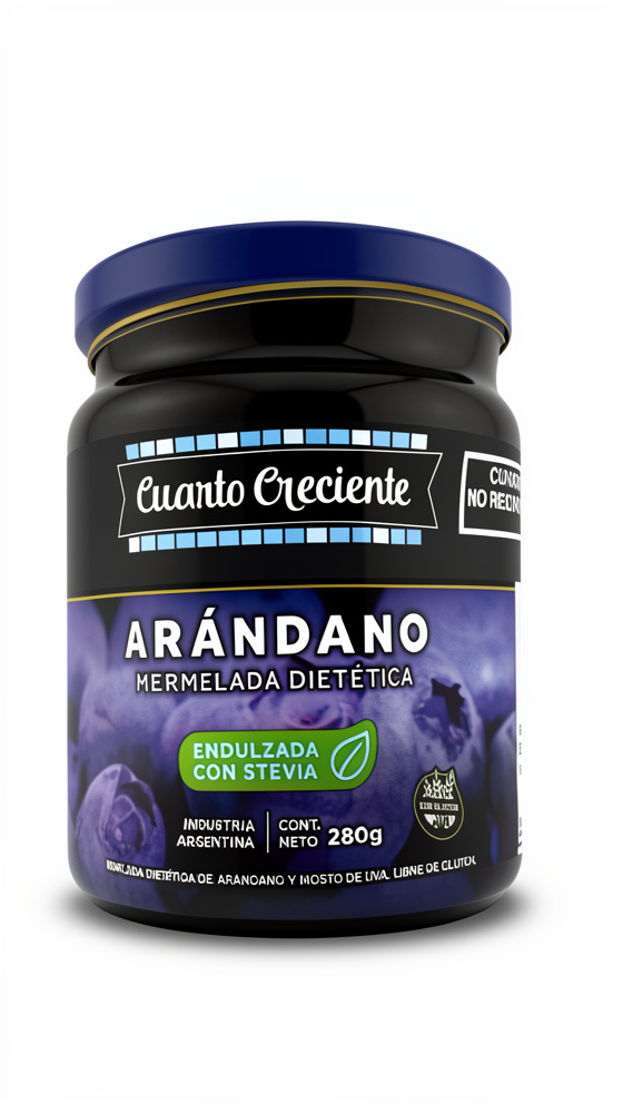Mermelada Dietetica con Stevia de Arandano Cuarto Creciente 280g