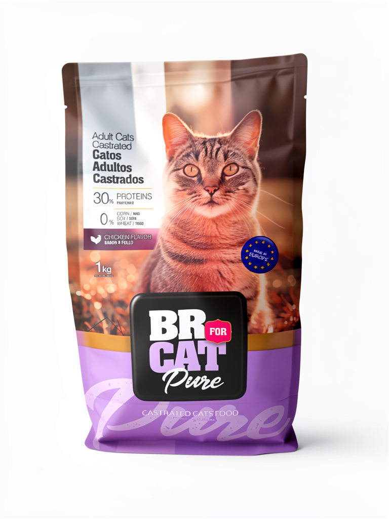 BR CAT Pure Adult Cats Castrated Pollo 1kg