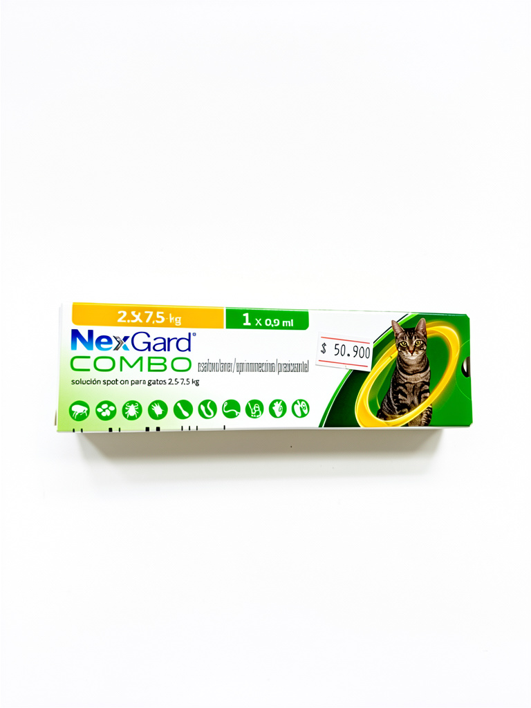 NexGard Combo gatos 2.5-7.5 kg