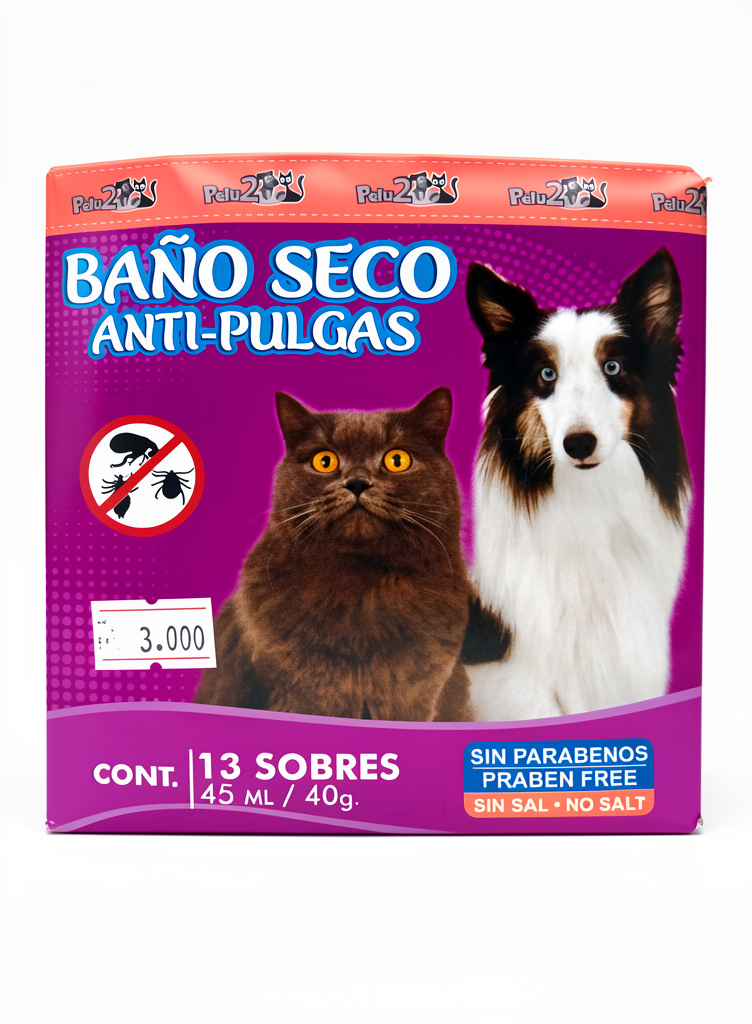 Sobre Pelu2 baño seco anti - pulgas