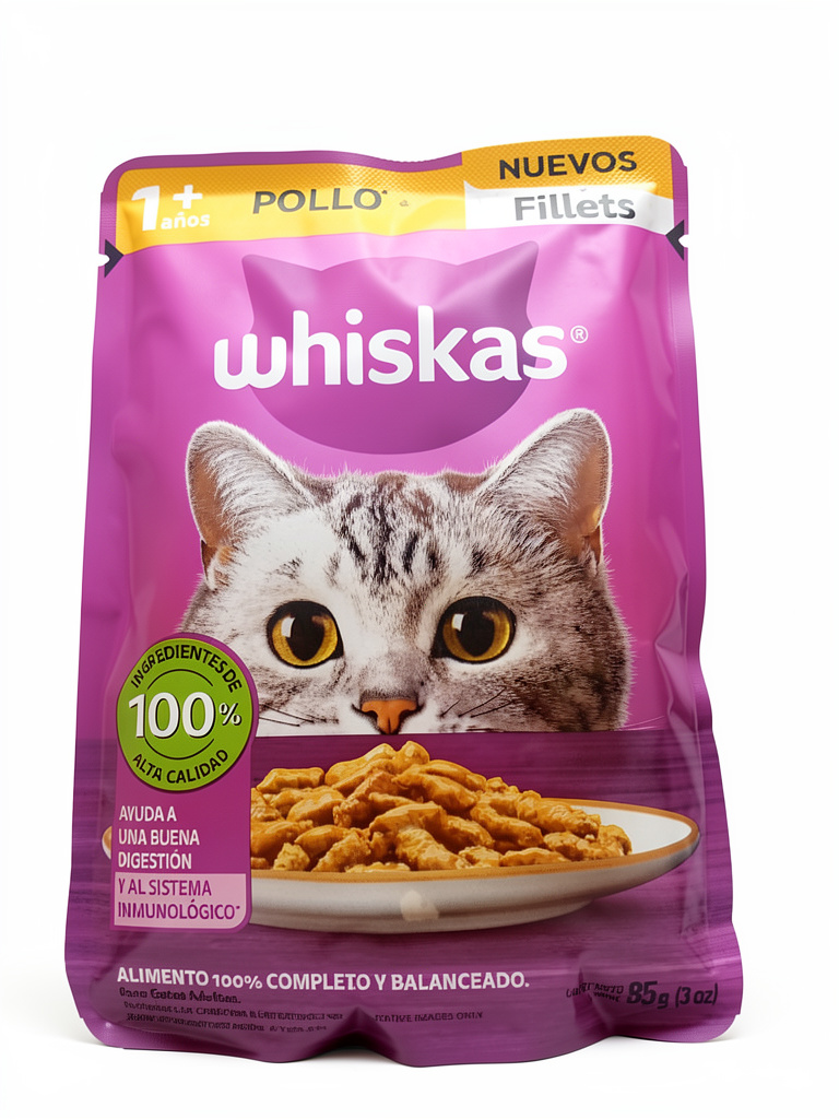 Whiskas alimento húmedo 85g pollo