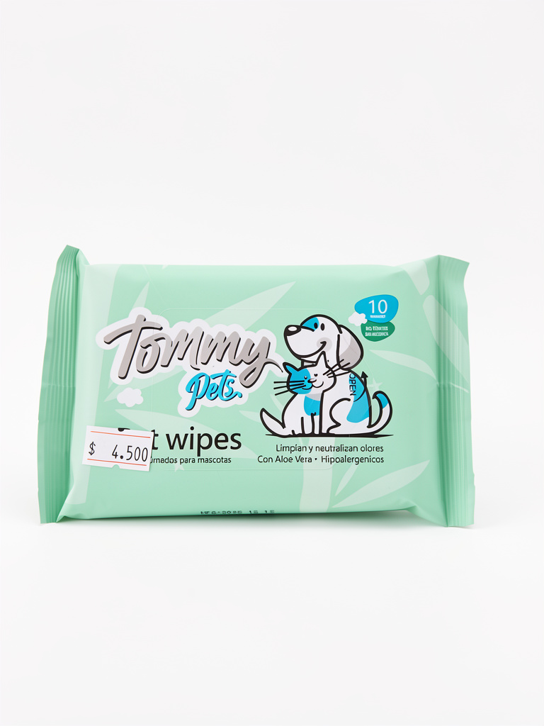 Tommy Pets Toallitas hipoalergenicas menta
