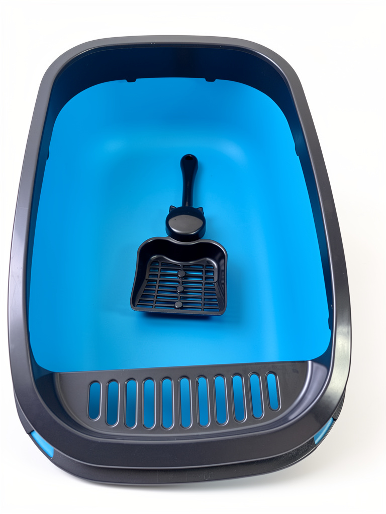 Arenero azul con pala