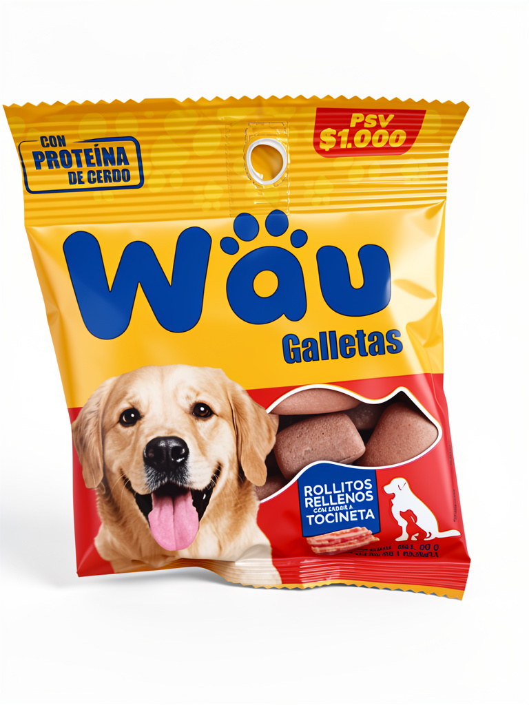 Wau galletas para perro tocineta