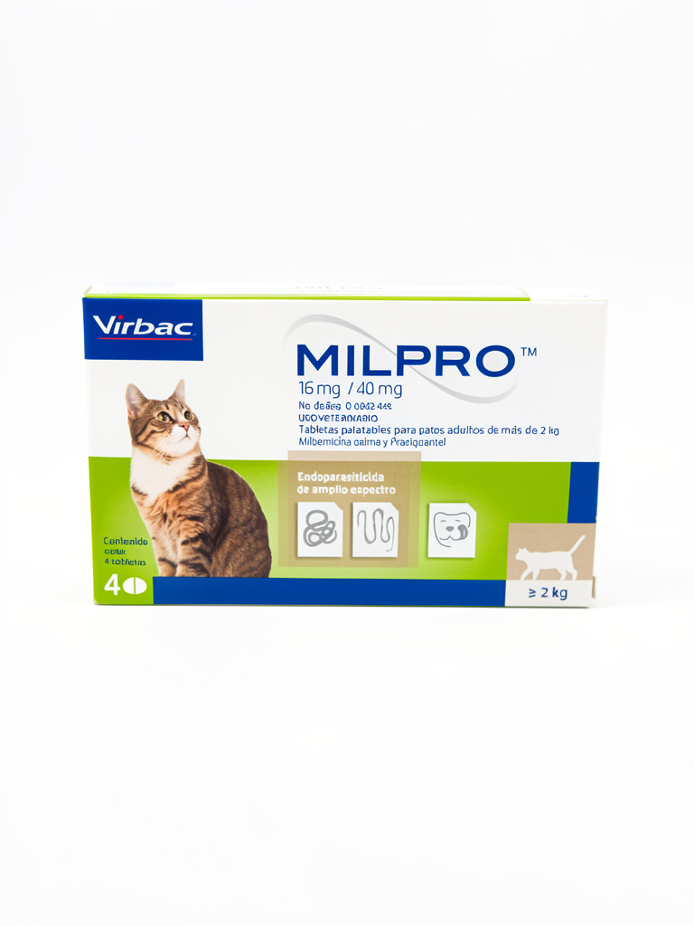 Virbac Milpro gatos adultos por tabletas