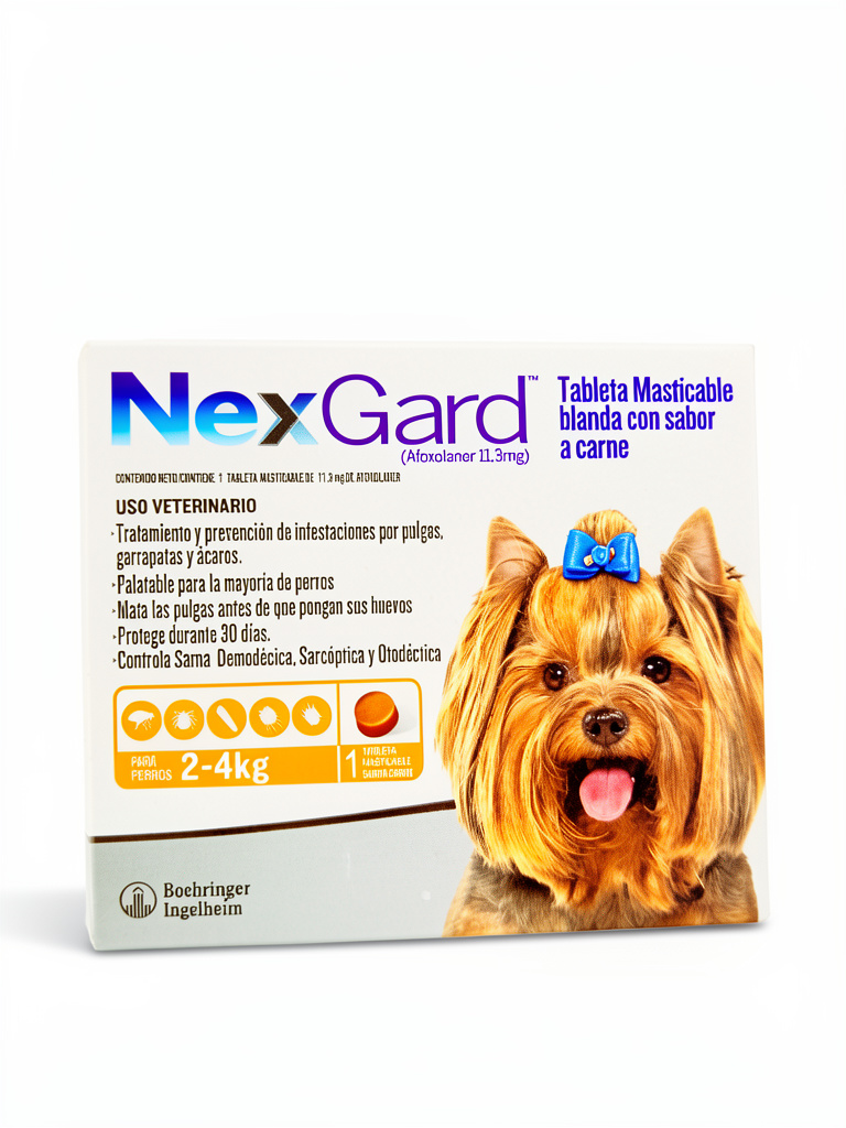 NexGard tabletas mastcables perros 2-4kg