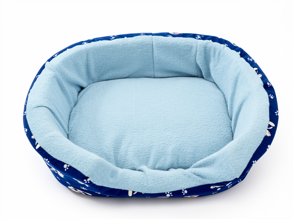 Cama mediana azul de muñequitos