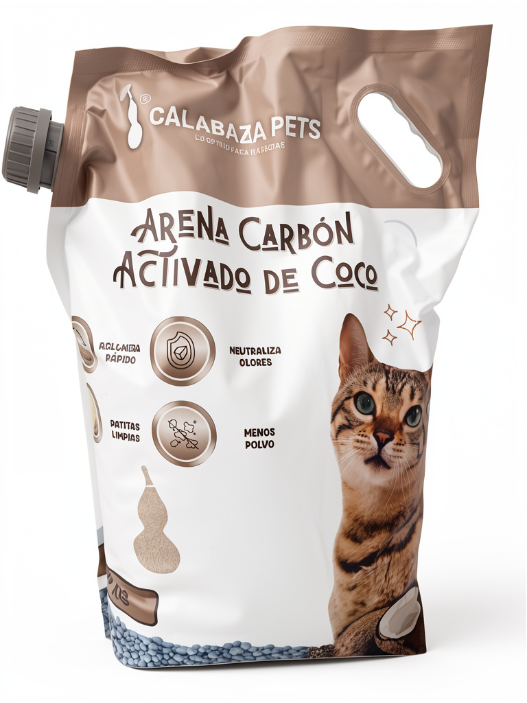 Calabaza Pets Arena Carbon Activado de Coco 4.5 Kg