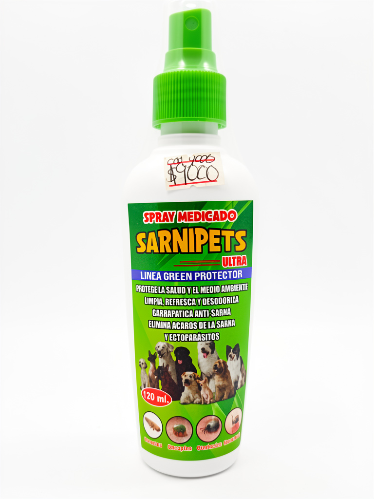 Sarnipets Ultra spray medicado verde