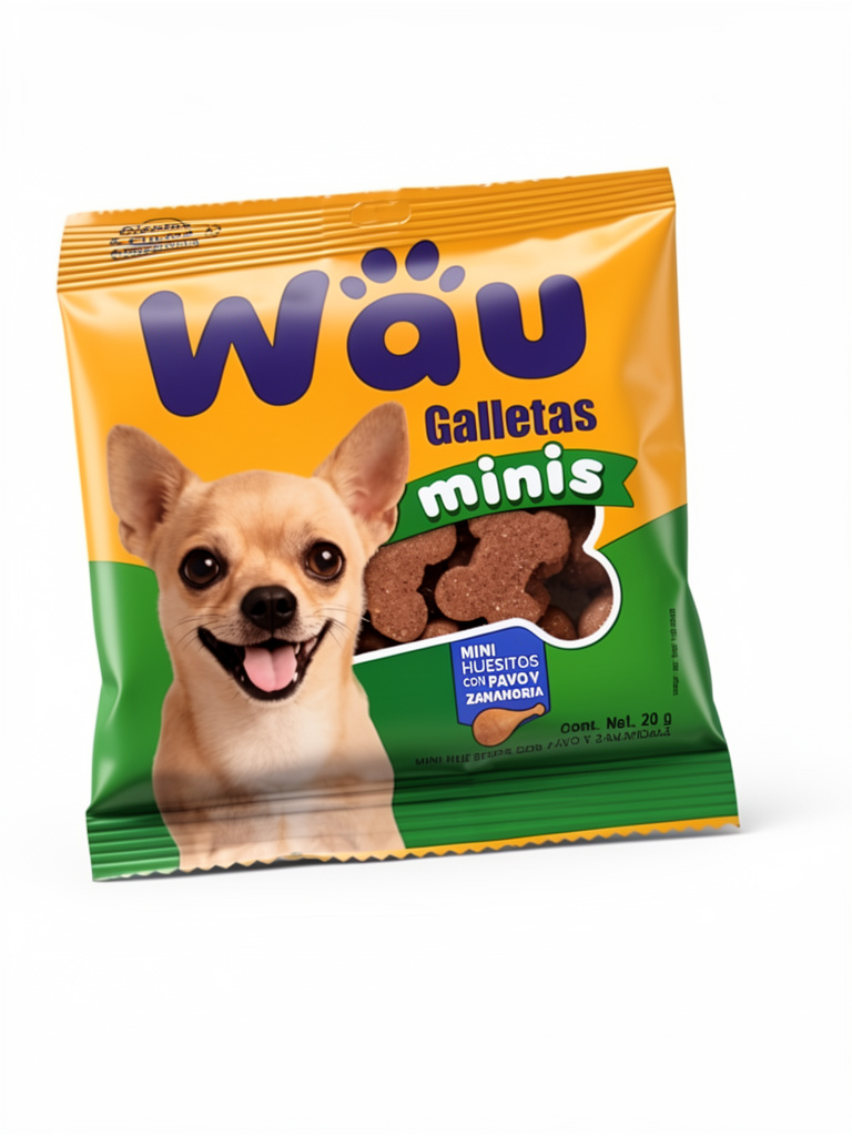 Wau Galletas minis pavo y zanahoria