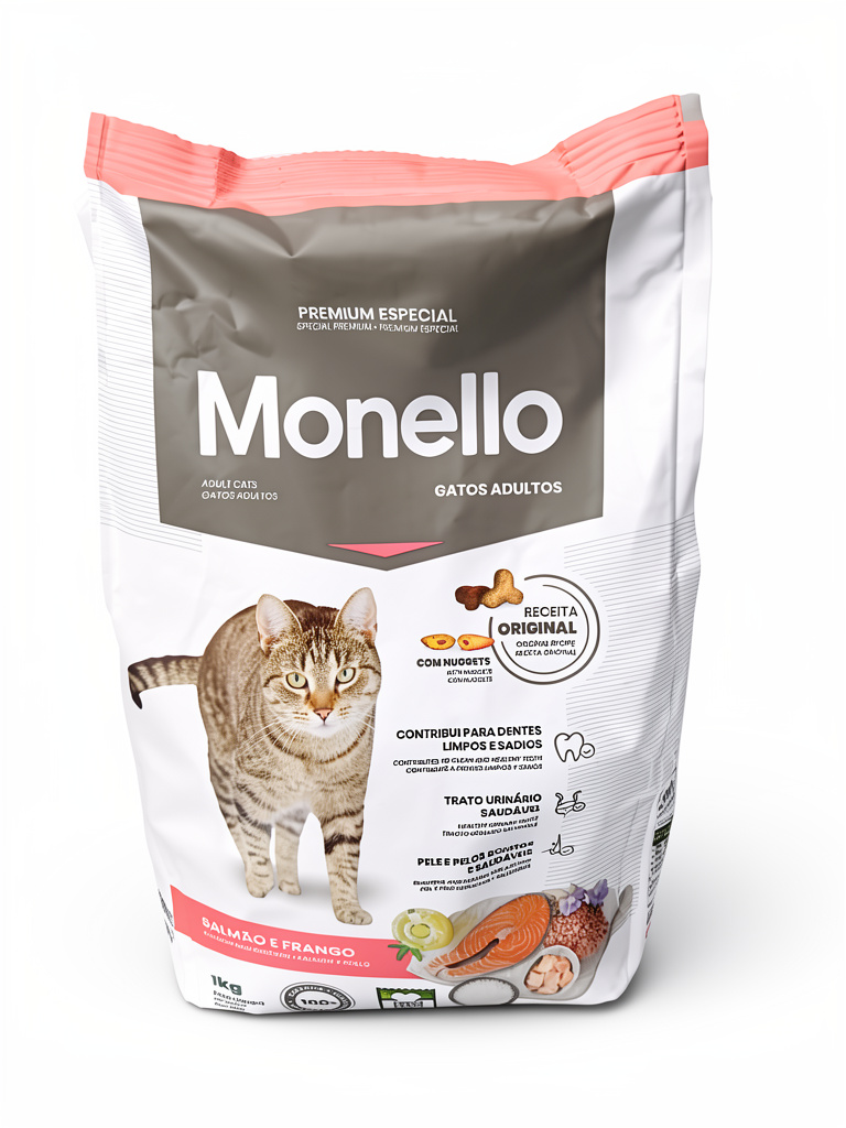 Monello Premium Especial Gatos Adultos Salmón y Pollo 1kg