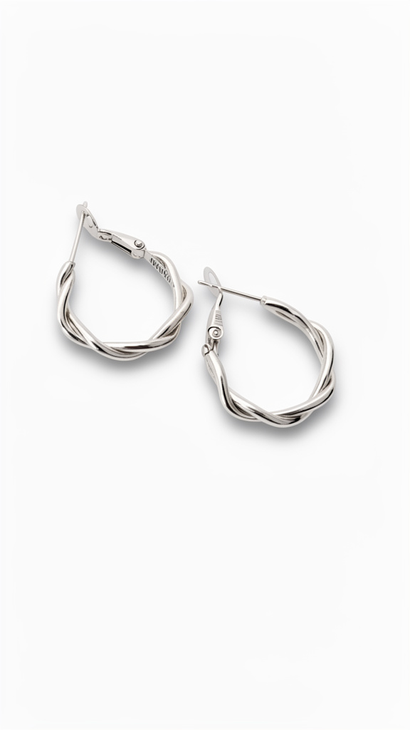 Argollas Torzal Plateada