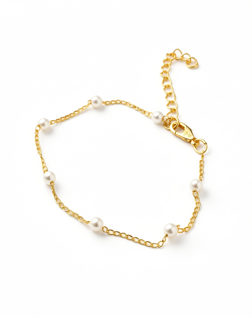 Pulsera Perlas Dorada