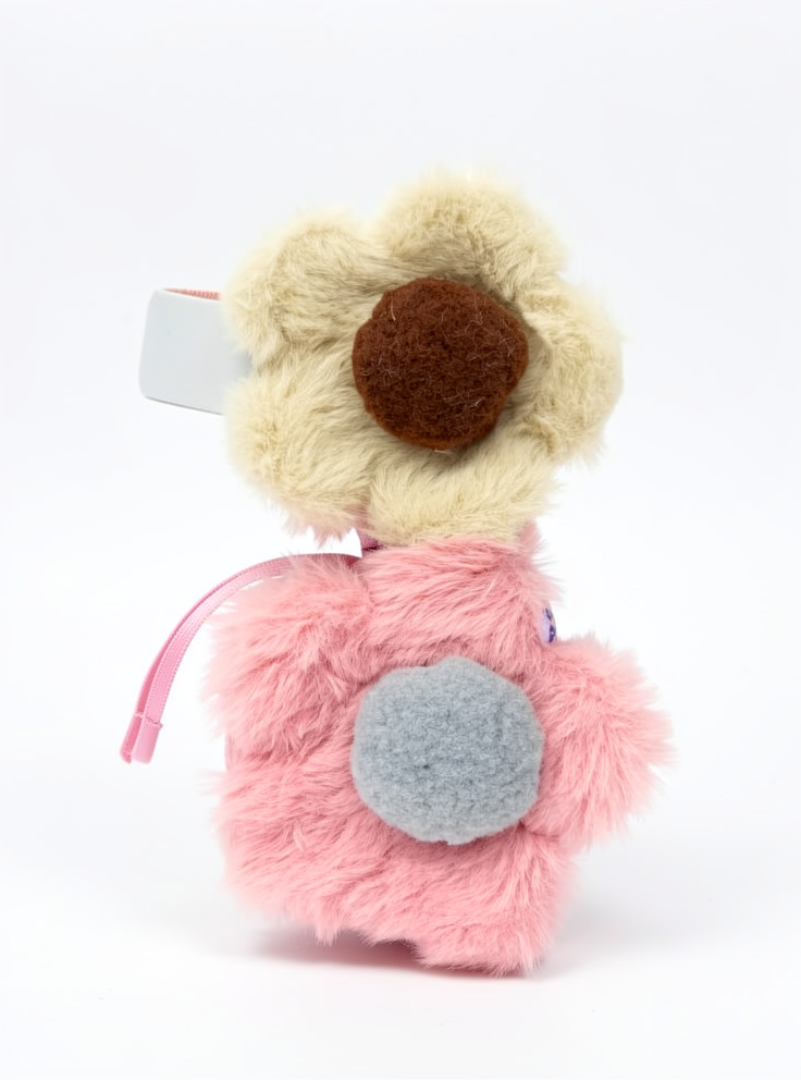 pinza mediana de flor peluche