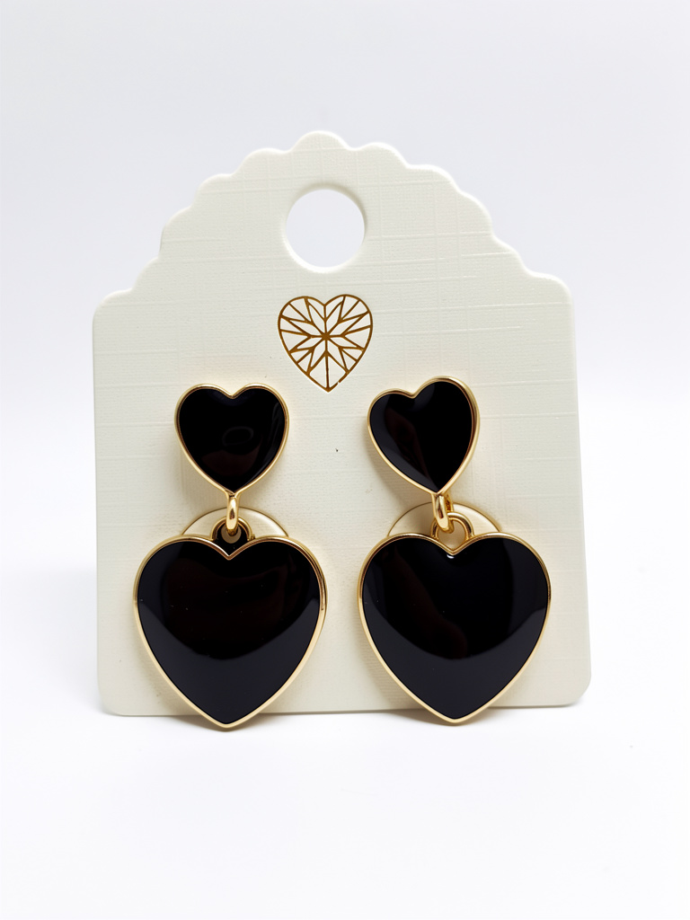 Aro corazón negro
