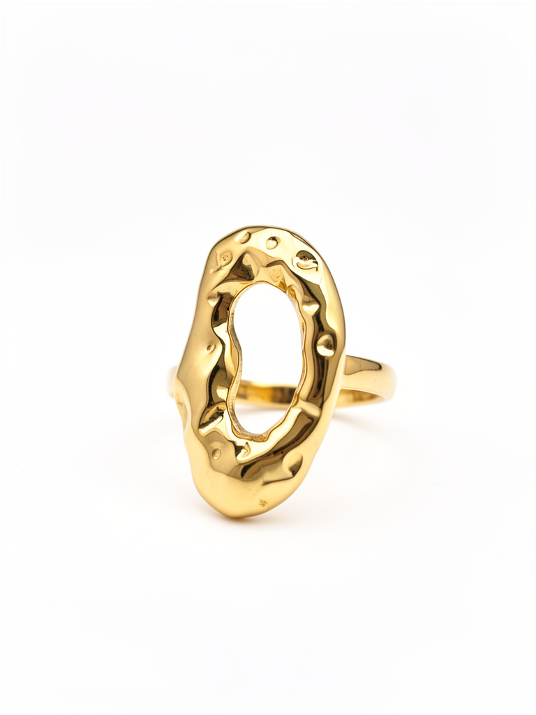 Anillo irregular dorado