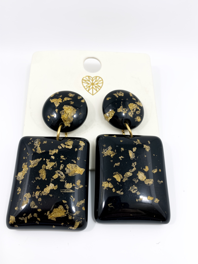 Aro resina negro con dorado