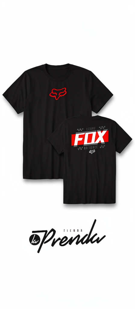 Franela Fox | Rojo & Negro