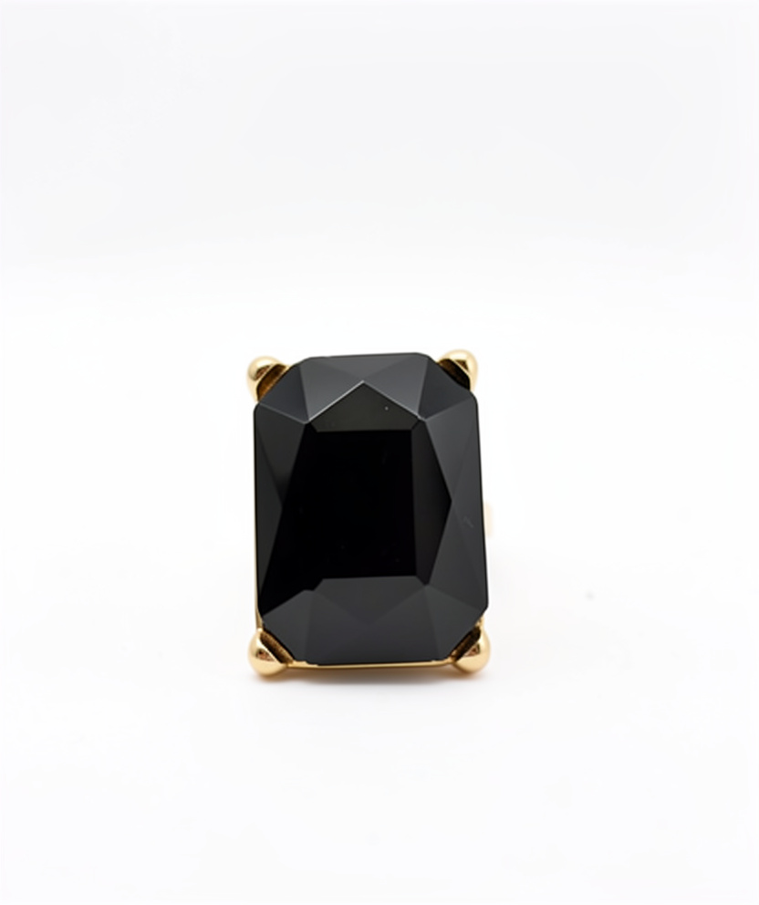 anillo piedra negra