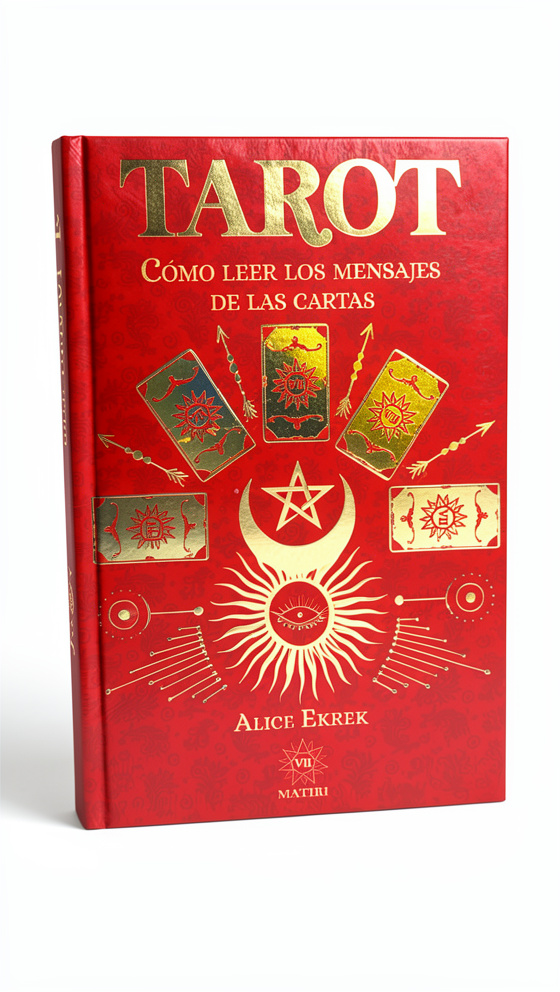 Libro TAROT Rojo pasta blanda
