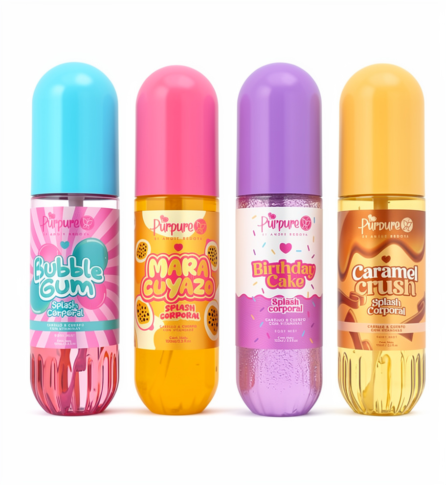 Purpure splash para el cuerpo y el cabello mini