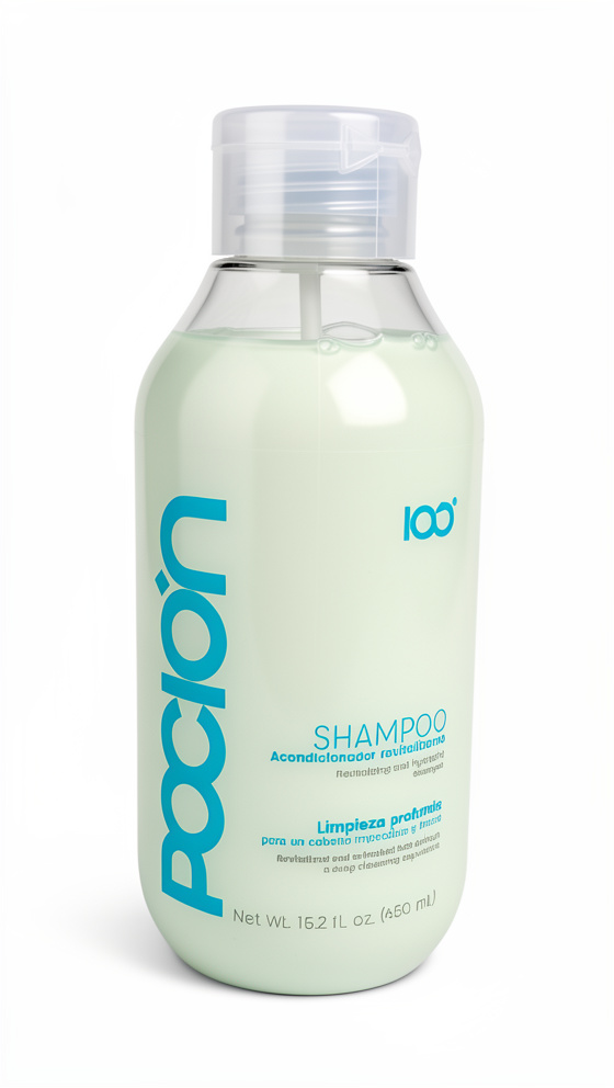 La pocion Shampoo frasco transparente