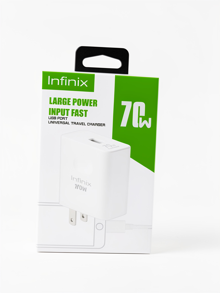 Infinix cargador blanco 70W