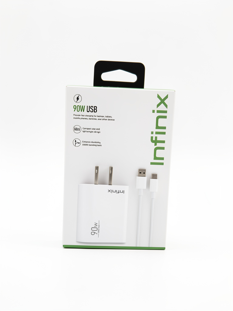 Infinix cargador blanco 90W USB
