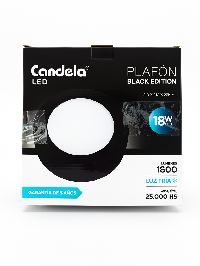 PLAFON EXTERIOR BLACK CANDELA 18W