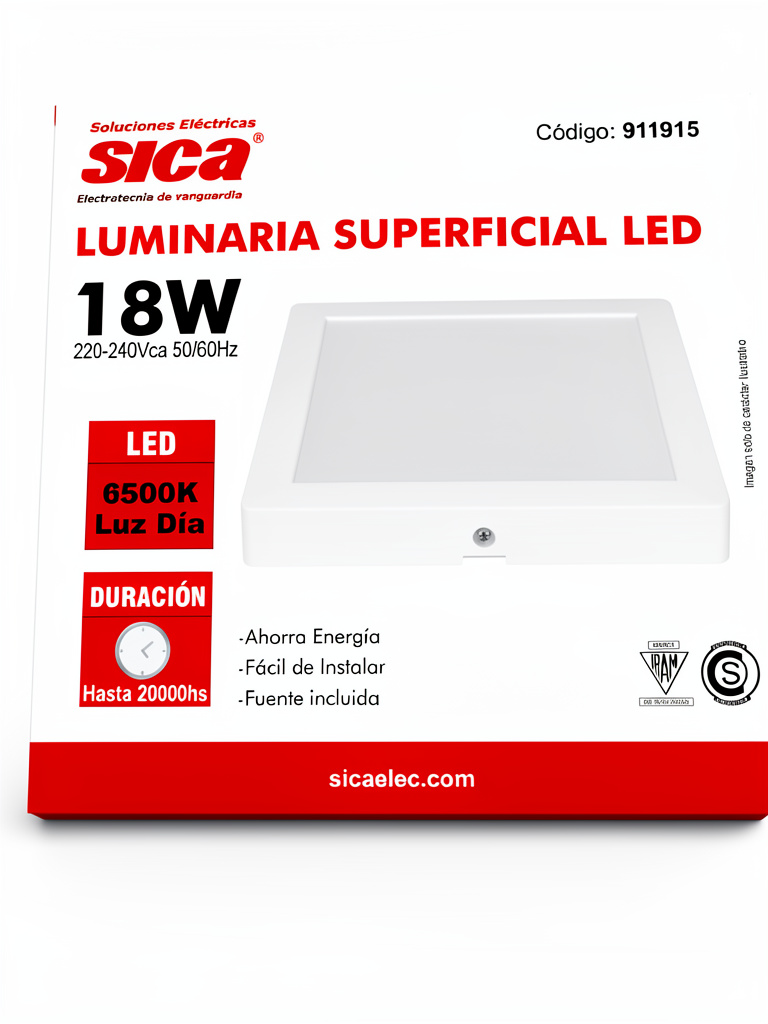 Plafon sica exterior red. Y cuad.