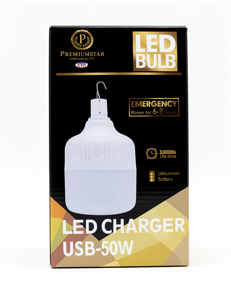 Foco luz emergencia usb 50w