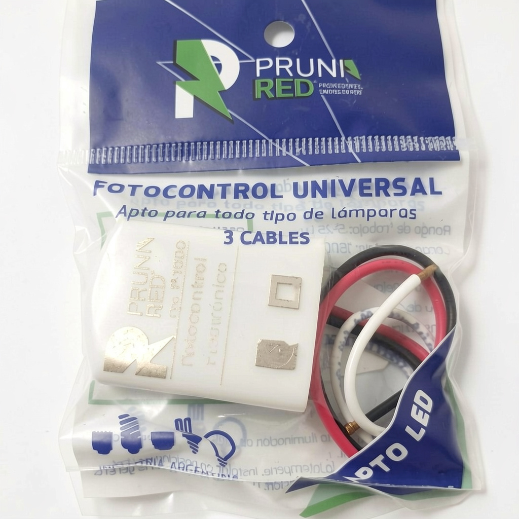 fotocontrol universal 3 cables apto h/a 100w
