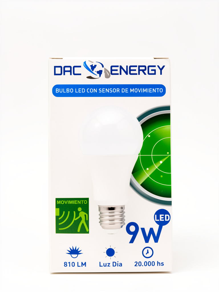 Foco c/sensor de movimiento 9w