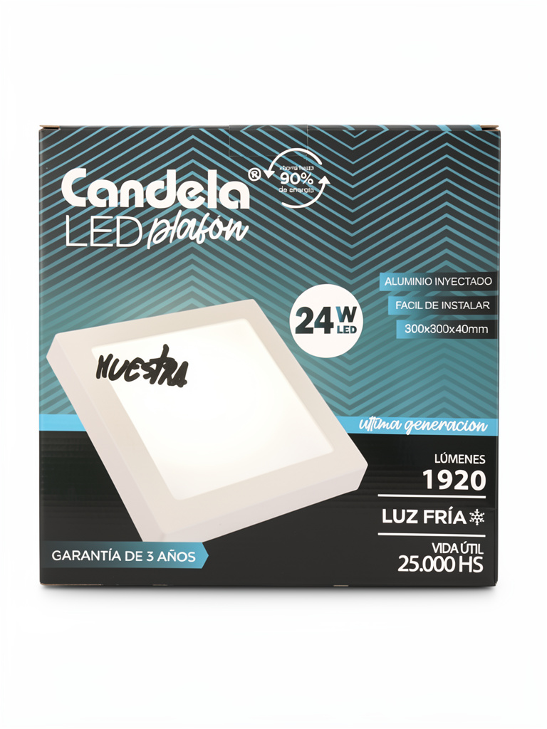 Plafon candela exterior redondo 24w