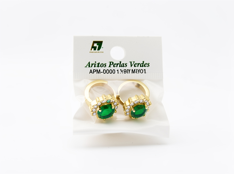 Aritos Perlas Verdes