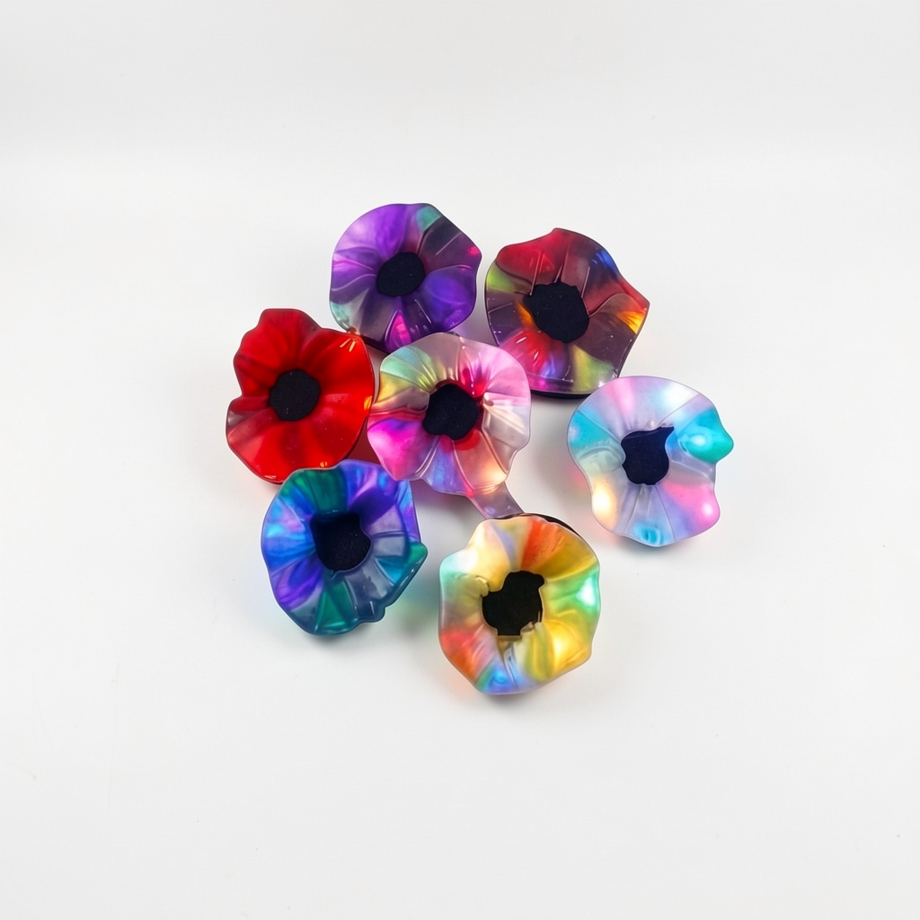 Cola Rosas holograficas multicolor