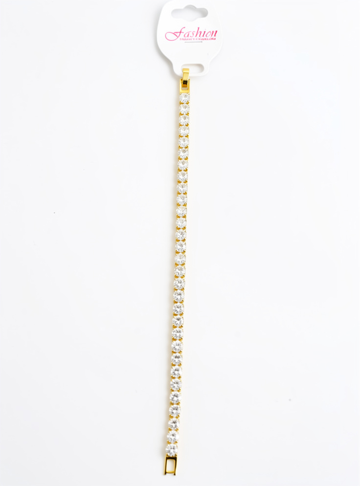 Pulsera Dorada Diamante Clarito