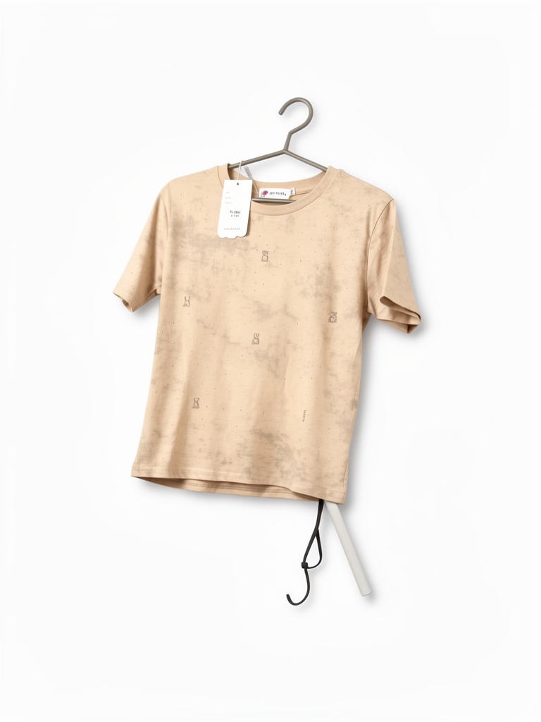 Camiseta beige estampada