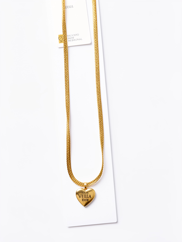 Cadena dorada corazon