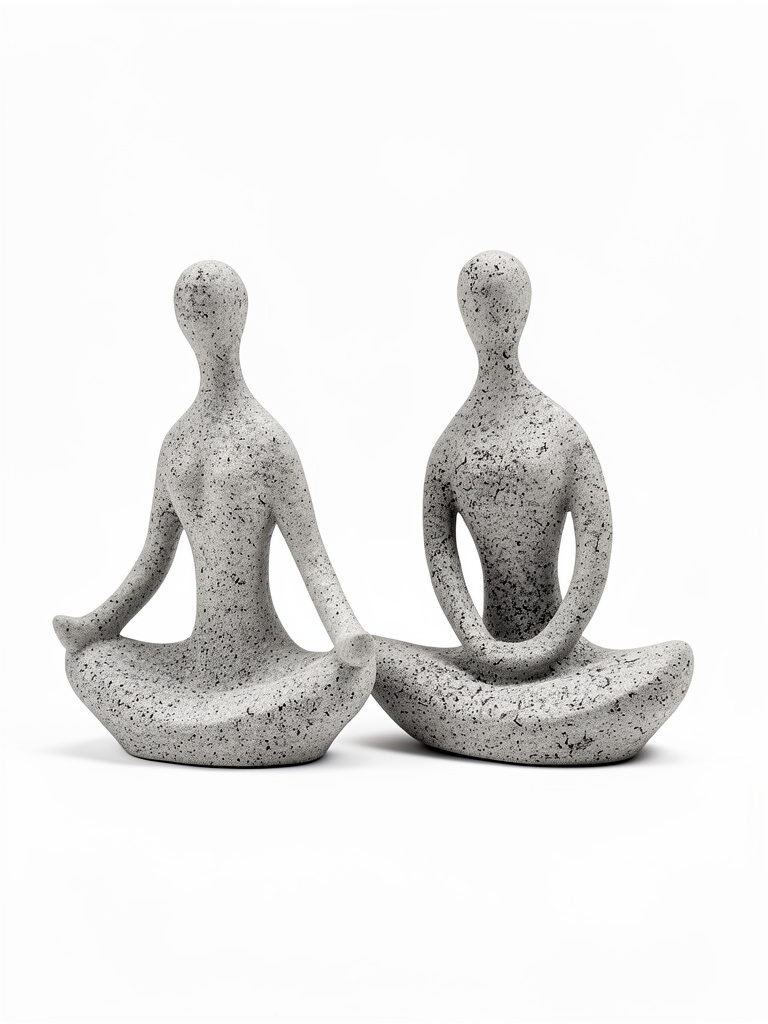 Pose yoga tonos piedra y negra