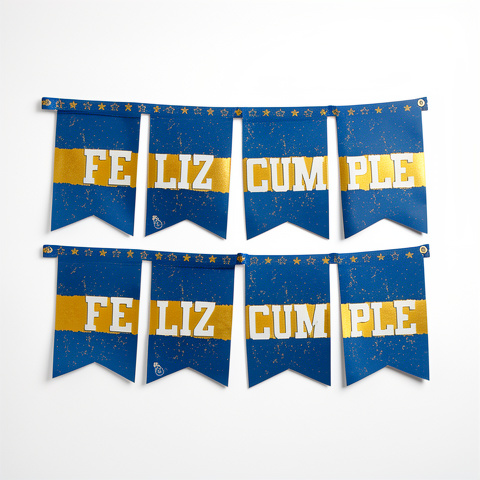 BANDERIN AZUL Y ORO