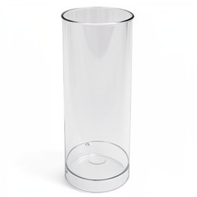VASO PLASTICO TUBO  CRISTAL X10