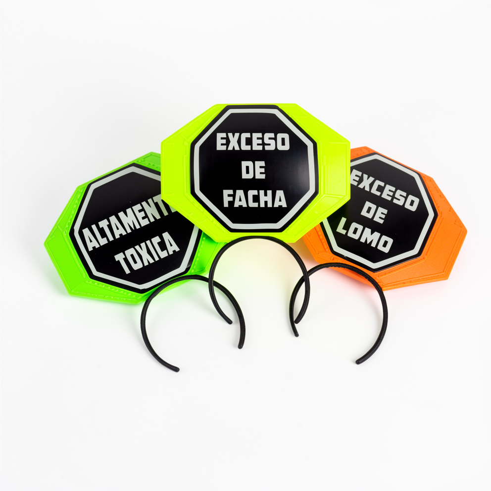 VINCHA ETIQUETADO FRONTAL NEON PLASTICA X6