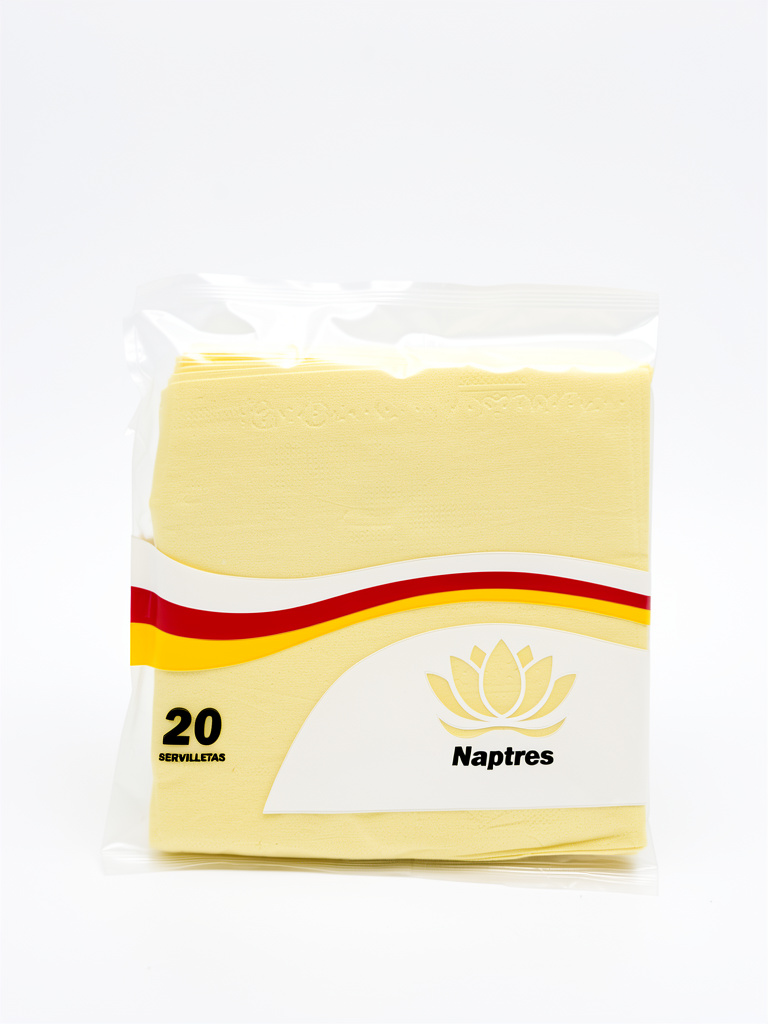SERVILLETA AMARILLO PASTEL X20