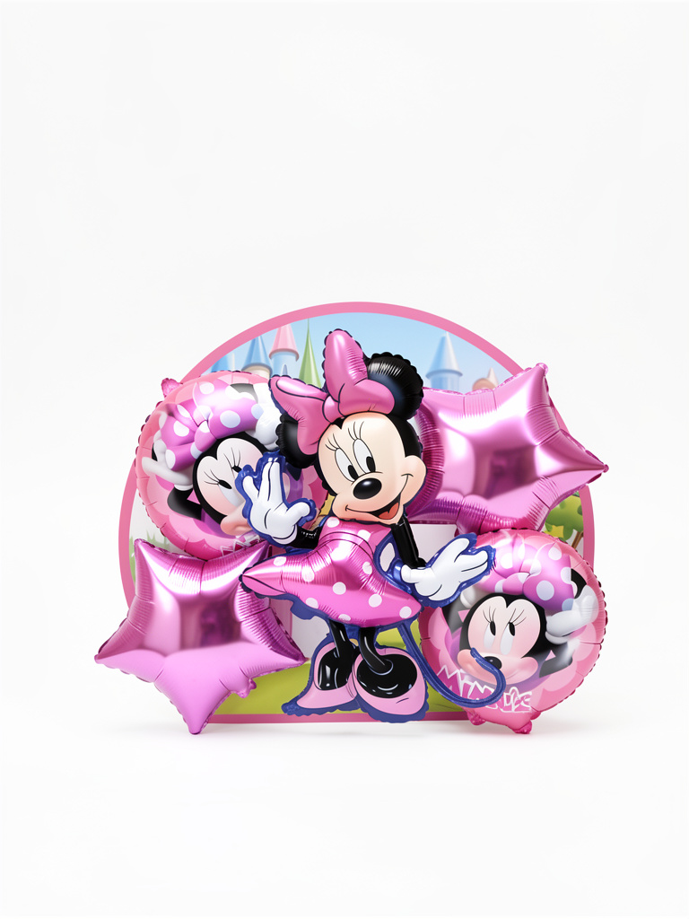 SET DE GLOBOS METALIZADO MINNIE