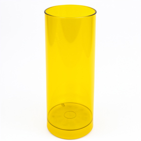 VASO PLASTICO TUBO AMARILLO X10