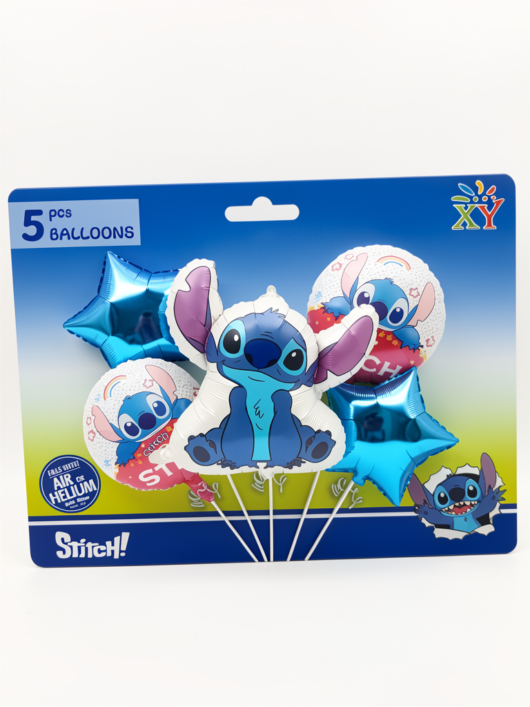 SET GLOBOS METALIZADOS STICH X5