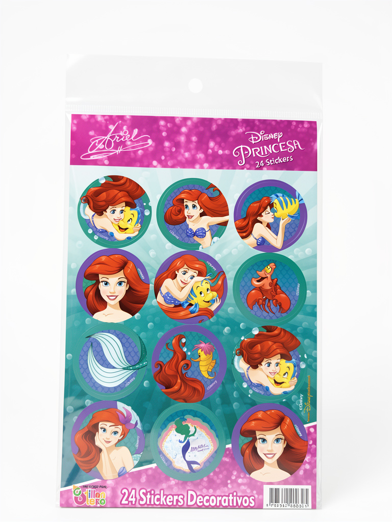 STICKERS  AUTOADHESIVOS LA SIRENITA X24