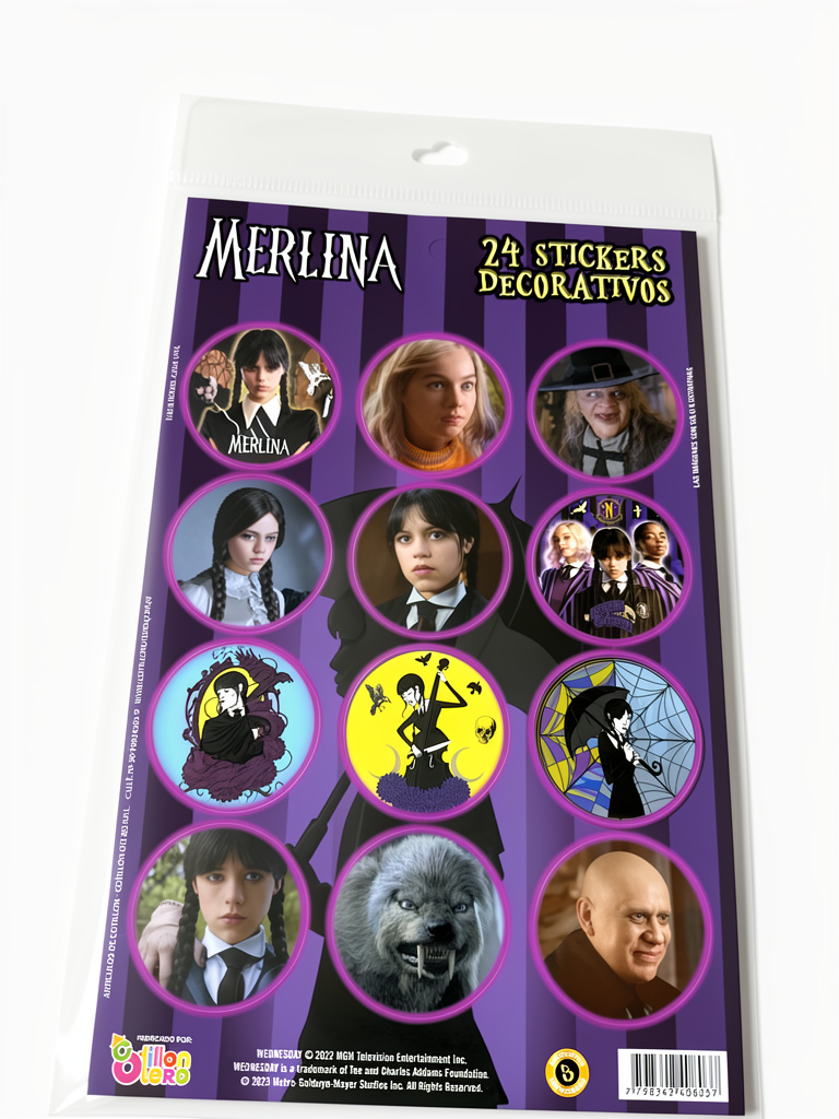 STICKERS AUTOADHESIVOS MERLINA X24